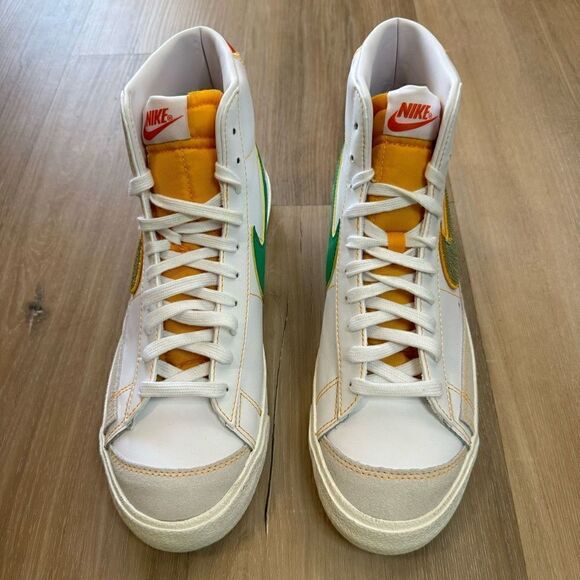 Nike Blazer Mid 77 Raygun Sneaker Men’s Size 9.5 White Green Yellow main image 8